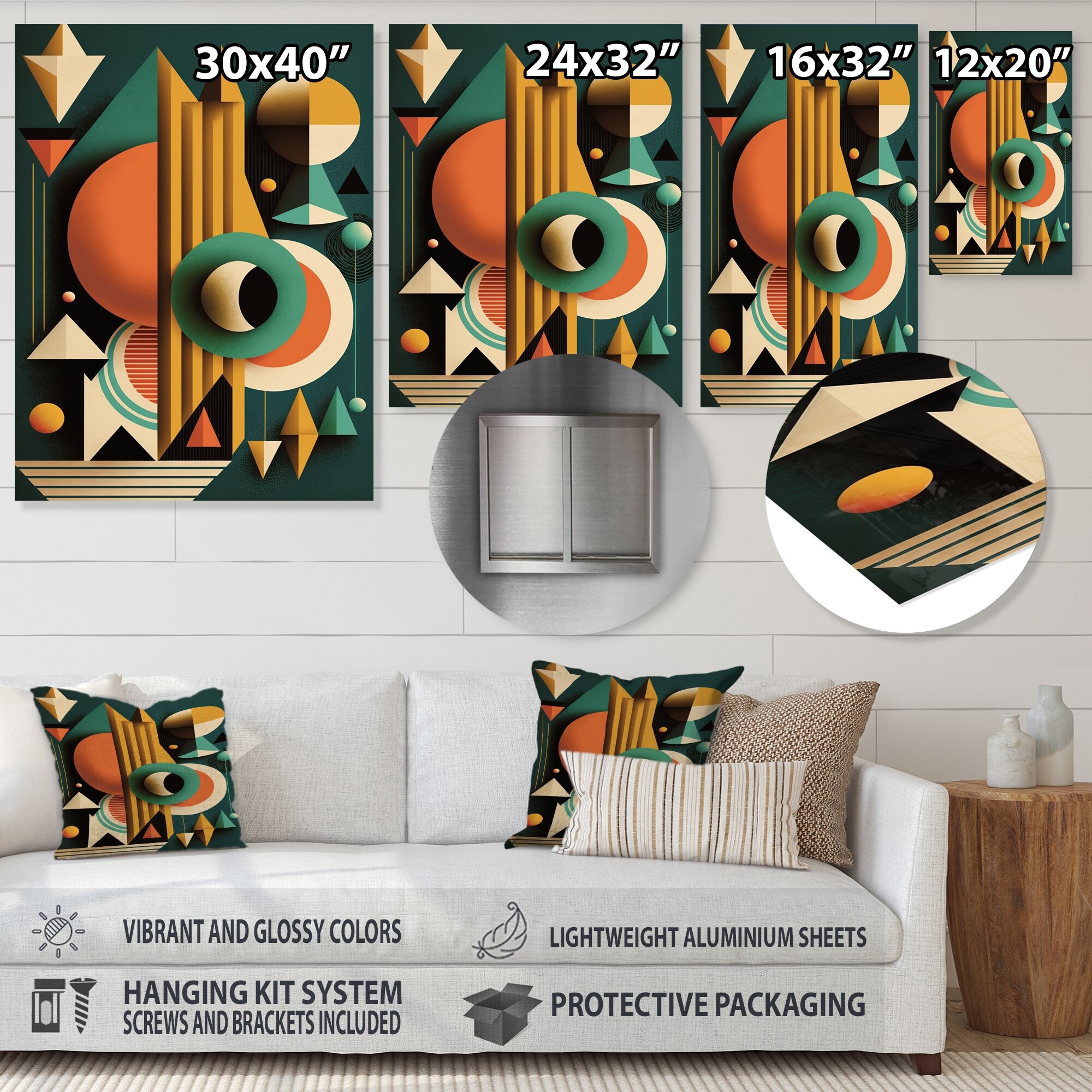 Designart 'Mid-century Retro Dimensions VI' Modern Midcentury