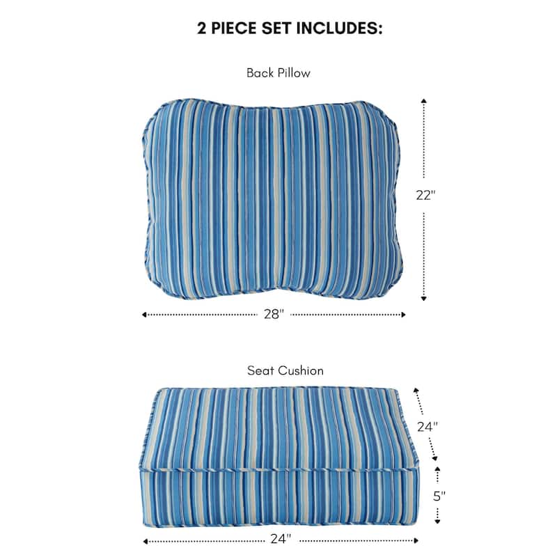 Premium Deep Seat Outdoor Cushion Set by Greendale Home Fashions (Cushions Only)