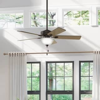Hunter 52" Monarch Premier Bronze Ceiling Fan with LED Light Kit and Pull Chain - Traditional, Casual