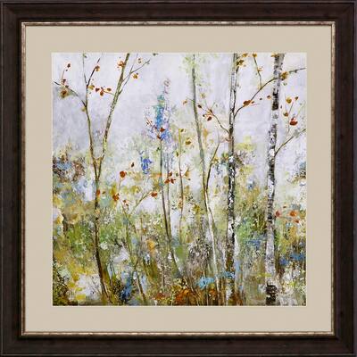Birch Forest I Framed Art Giclee Under Glass - Green