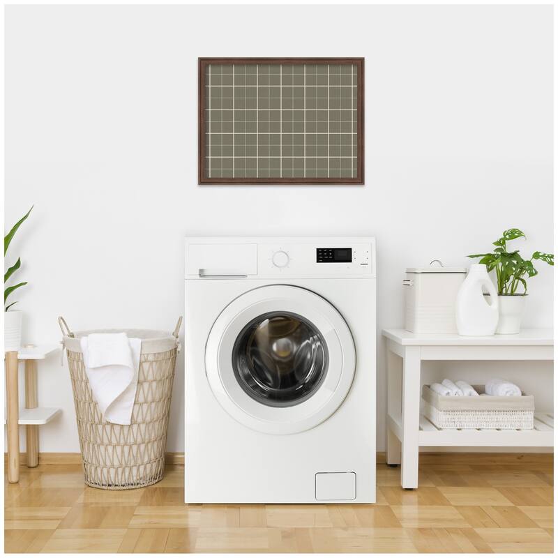 Kate and Laurel Framed Fabric Pinboard Sage Green Plaid Wall Organization