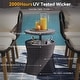 preview thumbnail 5 of 18, 5 Pieces Patio Furniture Chair Sets, Patio Conversation Set With Wicker Cool Bar Table,Ottomans,Outdoor Furniture Bistro Sets