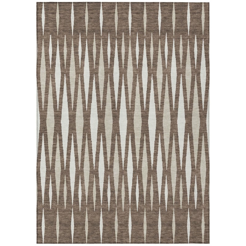 HomeRoots Geometric Transitional Rectangle Outdoor Rug