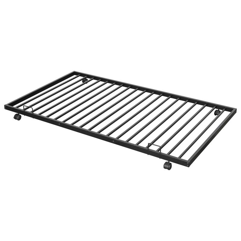 Metal Twin over twin bunk bed with Trundle/ Sturdy Metal Frame