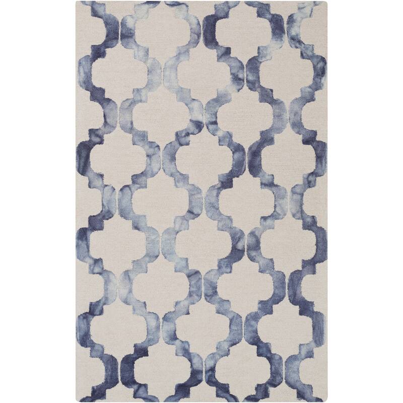 Hand-Hooked Rushden Moroccan Trellis Wool Area Rug