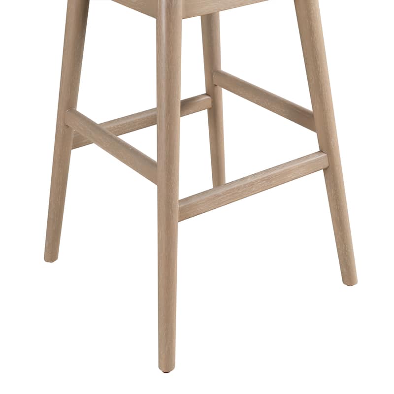 Sadie Modern Swivel Bar Stool, Upholstered Counter Height Chair with Solid Wood Frame