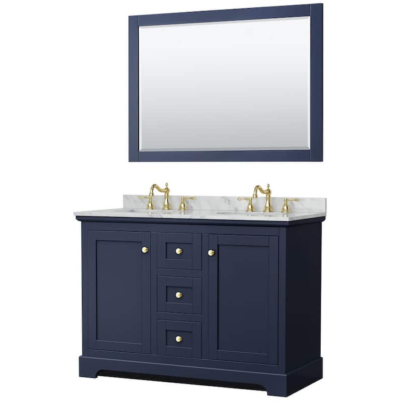 Wyndham Collection Avery 48" Free Standing Double Basin Vanity Set