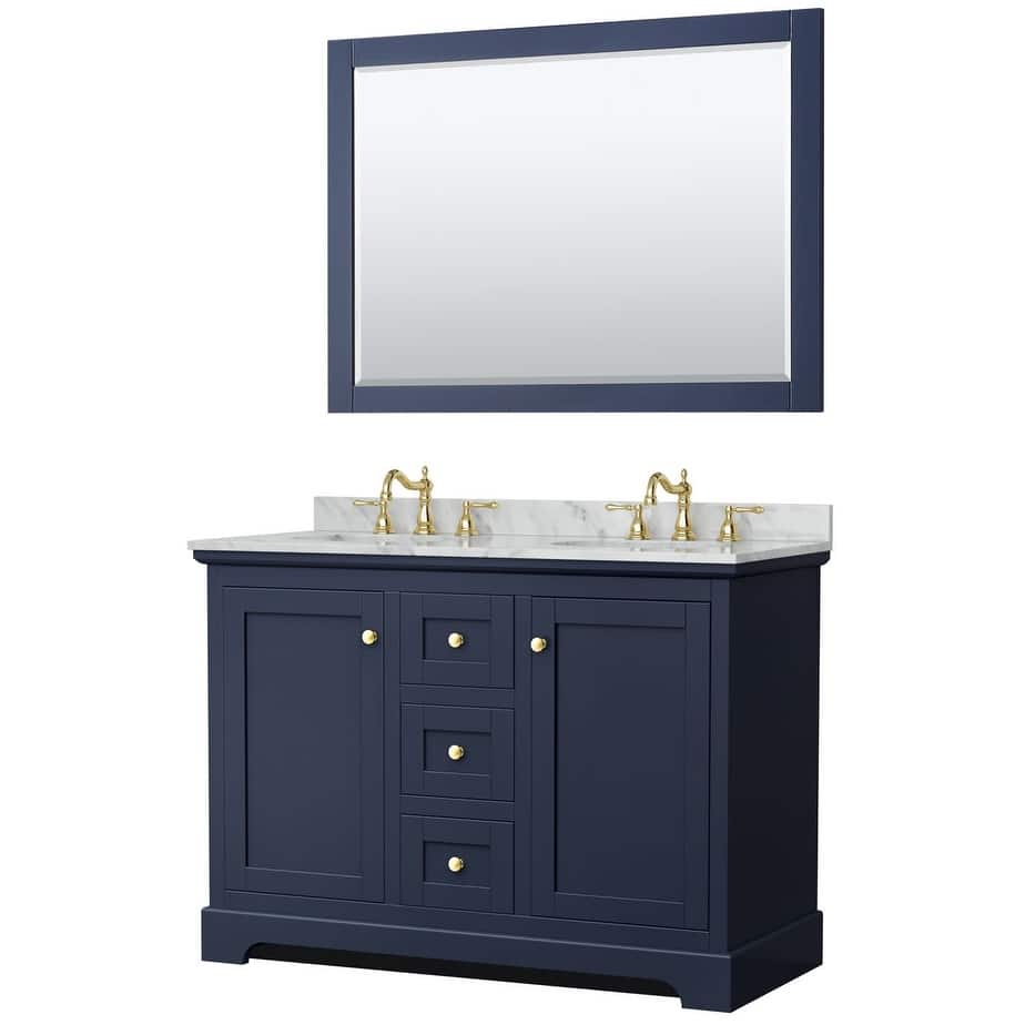 Wyndham Collection Avery 48" Free Standing Double Basin Vanity Set