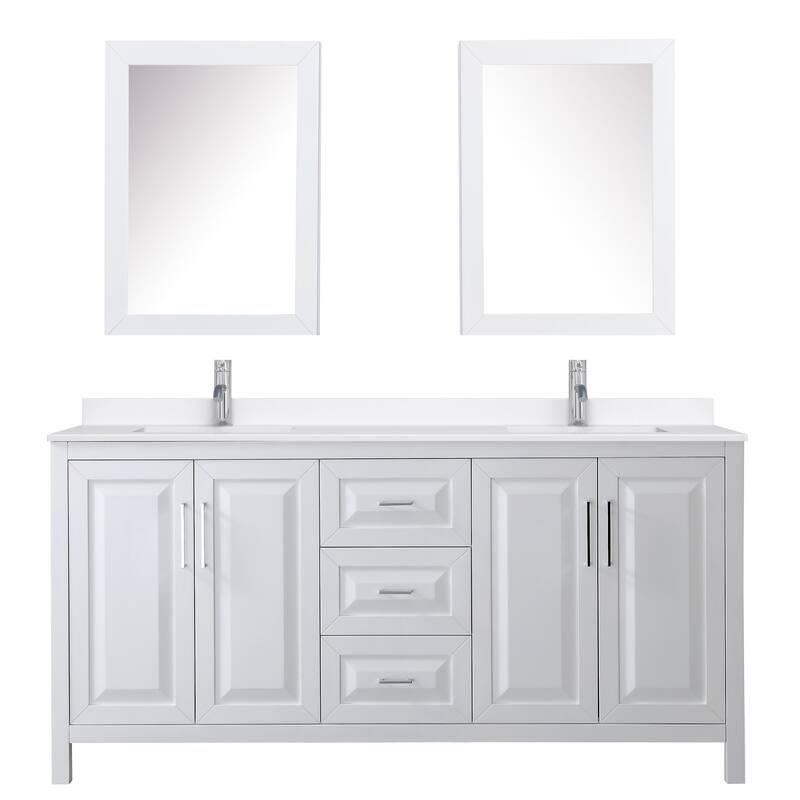 Wyndham Collection WCV252572D-QTZ-UNSMED Daria 72" Free Standing