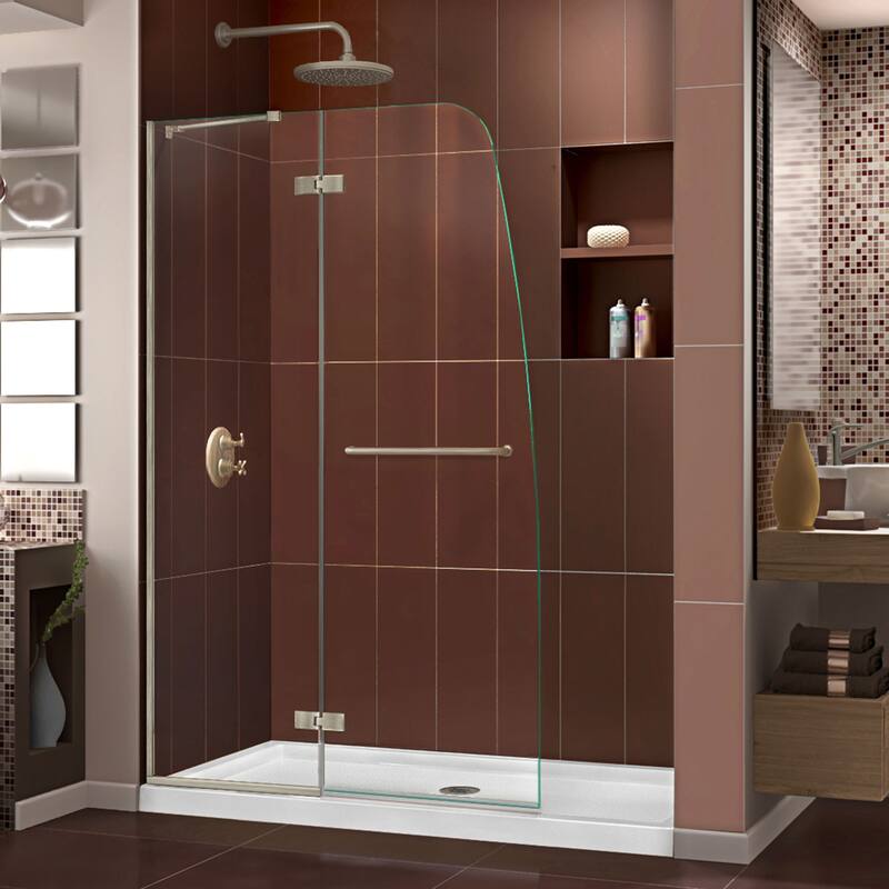 DreamLine Aqua Ultra 45 in. W x 72 in. H Frameless Hinged Shower Door - 45" W - 45" W
