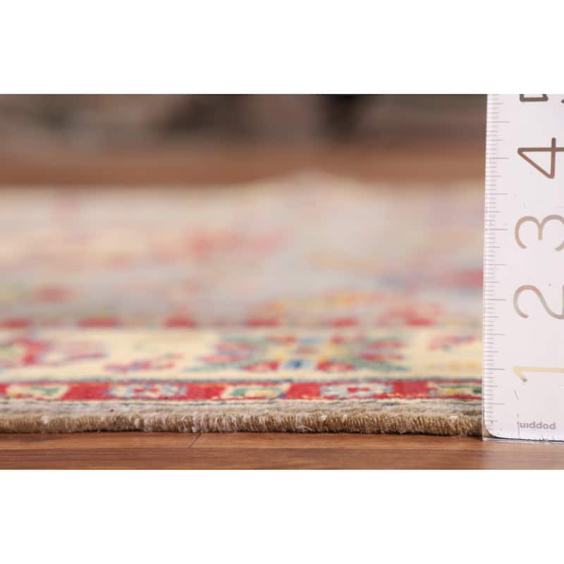 Kazak Oriental Area Rug Hand-Knotted Living Room Wool Carpet - 4'11" x 6'8"