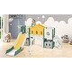 preview thumbnail 12 of 43, Toddler Slide Set, Kids Slide Playset Structure Castle Climber w/Basketball Hoop, Toy Storage Organizer, Kids Climbers Playhouse