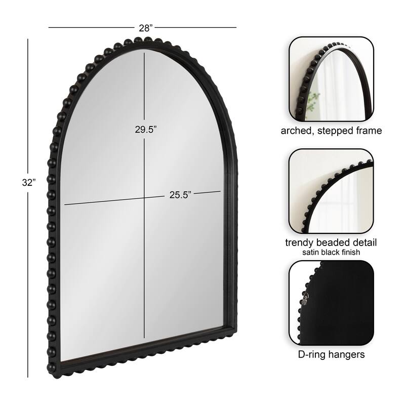 Kate and Laurel Beadbrook Arched Wall Mirror