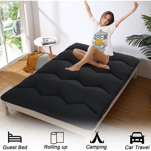 Foldable Japanese Style Floor Mattress Roll Up - On Sale - Bed