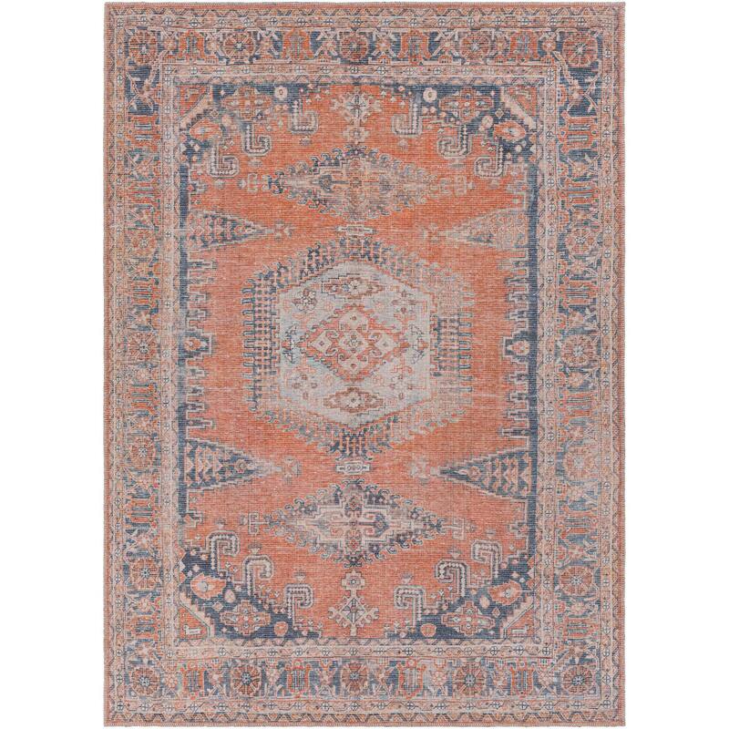 Livabliss Colin Traditional Medallion Washable Area Rug