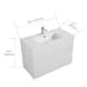 36"Bathroom Vanity with Sink,Storage Wall Mounted Floating Bathroom Vanity,One-Piece White Sink Basin without Drain and Faucet
