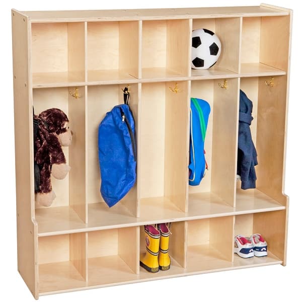slide 2 of 2, Contender 46.75" Wide 5-Section Locker with Seat and Storage - 46.75