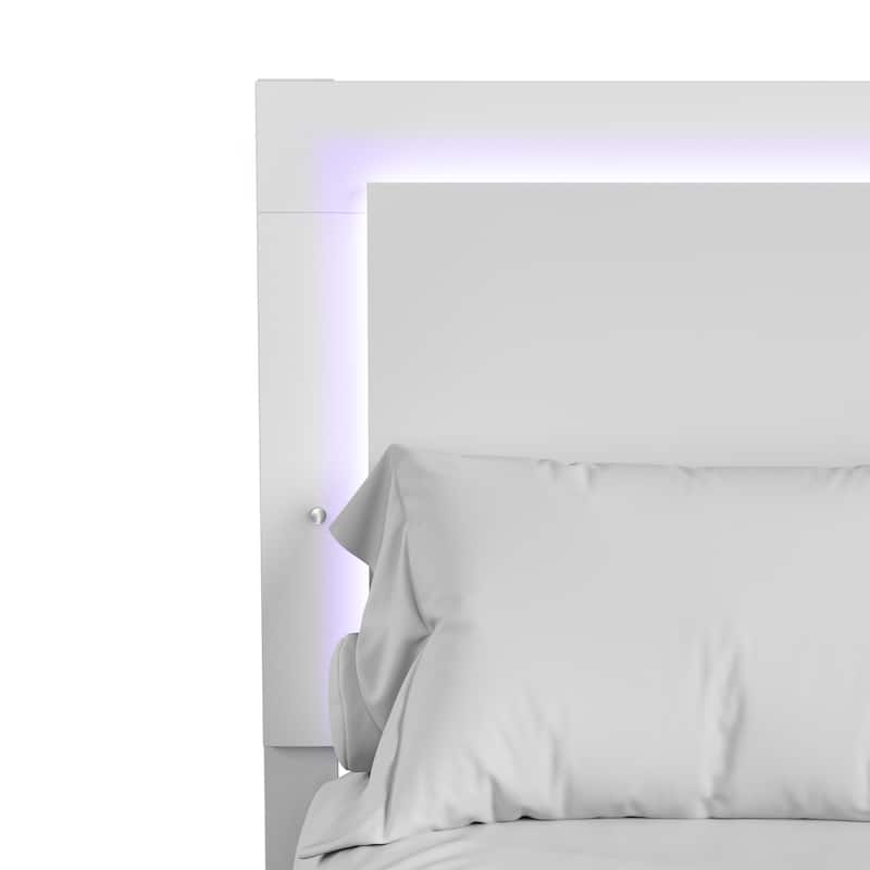 Furniture of America Erina Modern Glossy 3-Piece Panel Bedroom Set