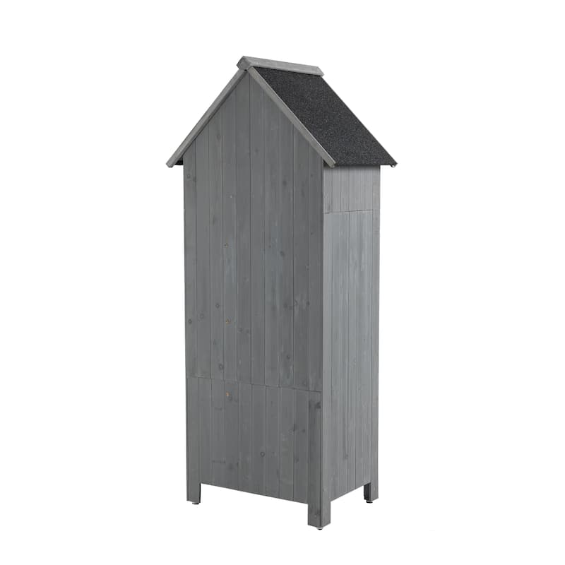 30.3"L x 21.3"W x 70.5"H Outdoor Storage Cabinet Tool Shed Wooden Garden Shed - 30.3"L x 21.3"W x 70.5"H