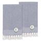 Authentic Hotel and Spa 100% Turkish Cotton Personalized Fun in Paradise Pestemal Hand/Guest Towels (Set of 2), Navy - E