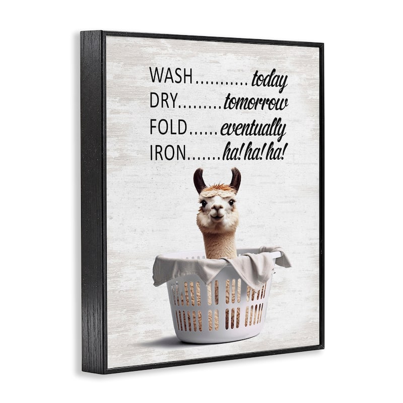 Stupell Funny Laundry Timing Framed Giclee Art Design By Lettered and Lined