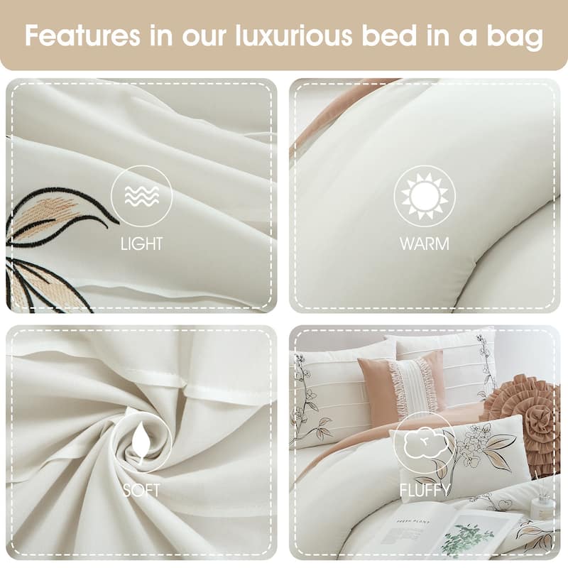 Nanshing Blair 7 Piece Botanical Comforter Set