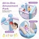 preview thumbnail 8 of 7, Kids Bounce House with Slide and Basketball Rim Bouncy Castle for Party with 480W Blower - 114.5" x 79.5" x 85"