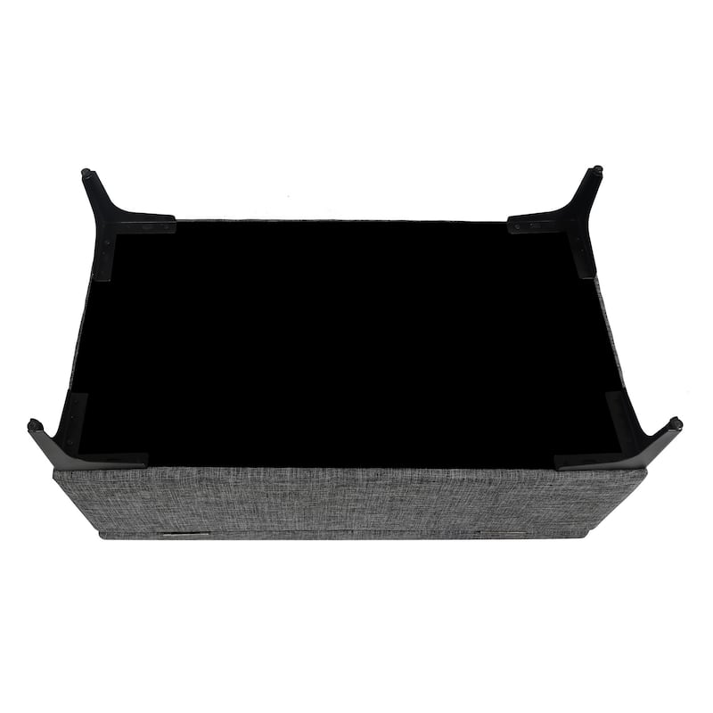 Adeco 31.5" Storage Ottoman Bench with Metal Legs