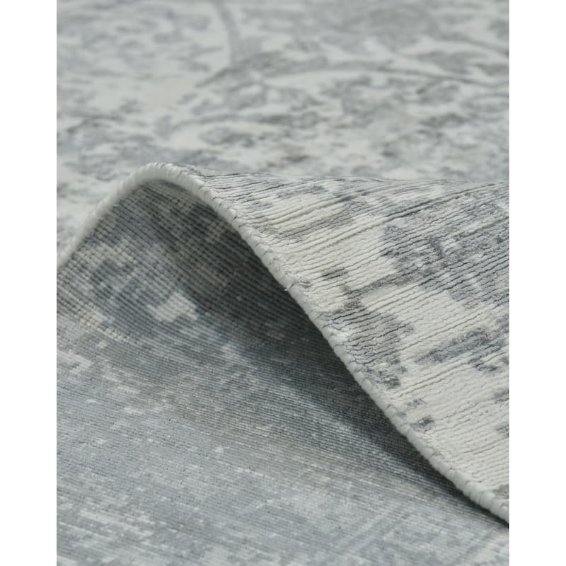 Overton Handmade Modern Contemporary Floral Area Rug - 5' 0" x 8' 0"