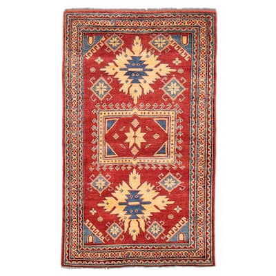 ECARPETGALLERY Hand-knotted Ghazni Red Wool Rug - 3'7 x 5'9
