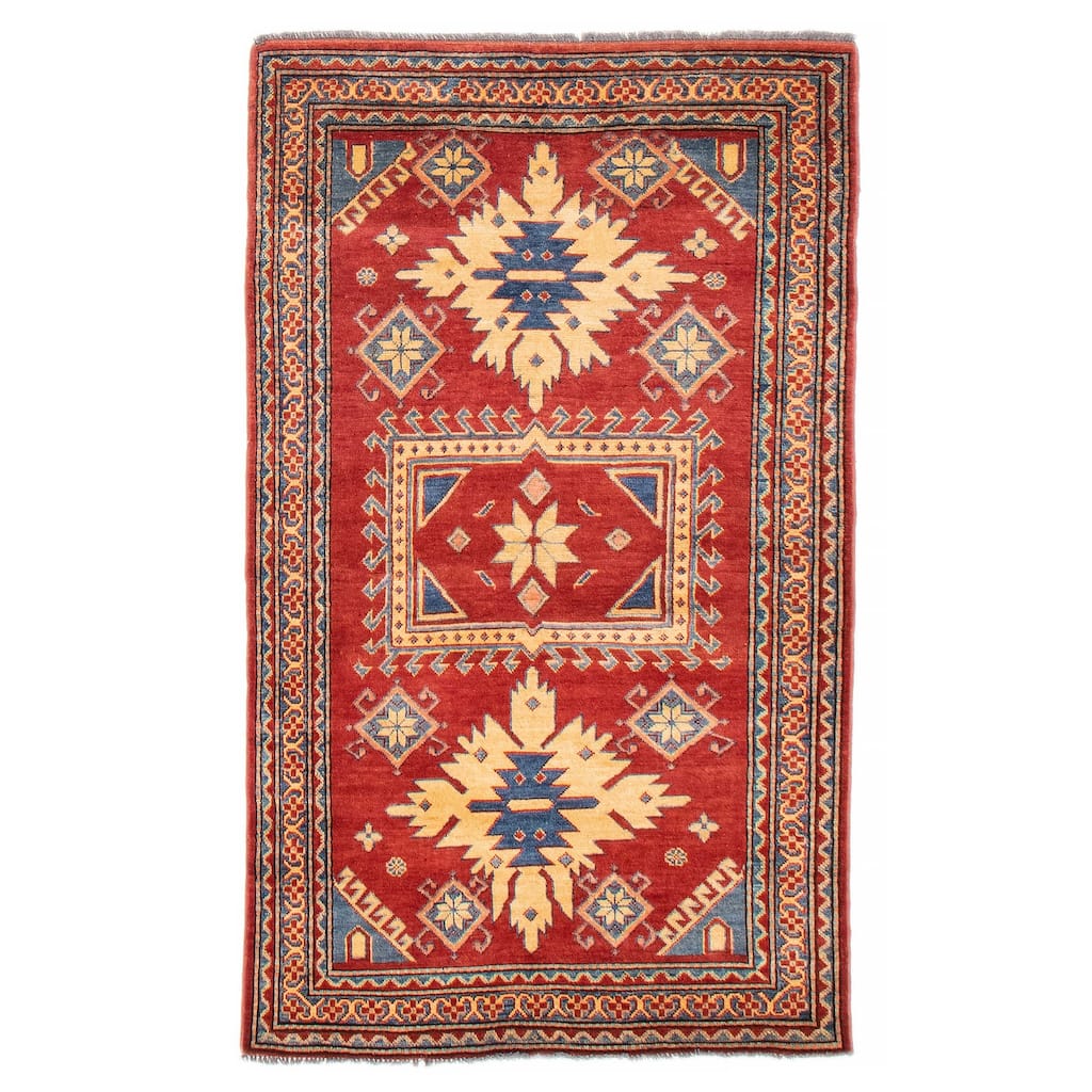 ECARPETGALLERY Hand-knotted Ghazni Red Wool Rug - 3'7 x 5'9