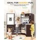 preview thumbnail 3 of 5, Coffee Corner Wooden Pretend Play Kitchen Set for Kids w/Lights & Sounds, Perfect for Toddlers & Multiple Children