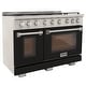 preview thumbnail 56 of 63, Professional 48 in. 6.7 cu. ft. Double Oven Natural Gas Range with 25K Power Burner, Convection Oven in Stainless Steel