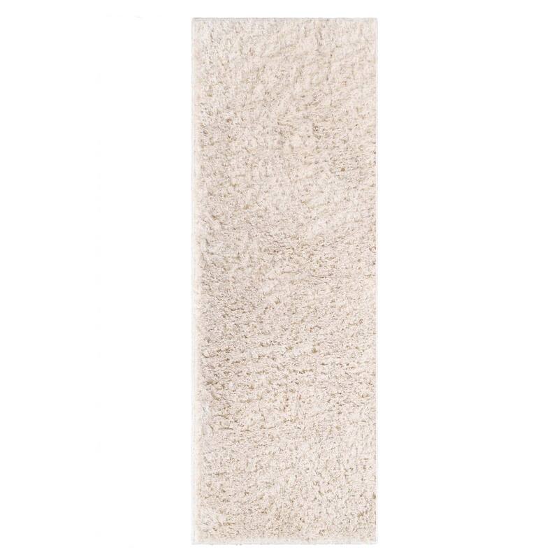 Superior California Shag Solid Plush Non-Slip Indoor Runner or Area Rug