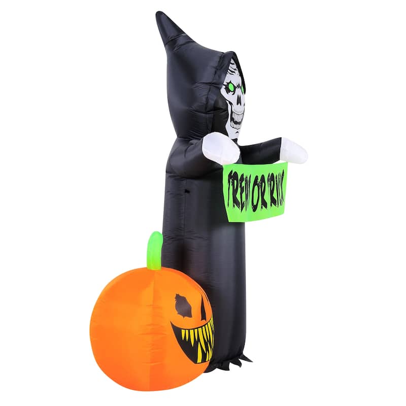5.5' Inflatable Reaper and Pumpkin Scene