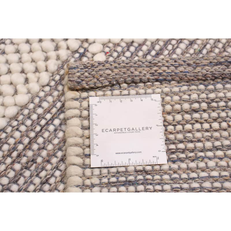 ECARPETGALLERY Braid weave Sienna Cream Wool Rug - 6'0 x 9'0
