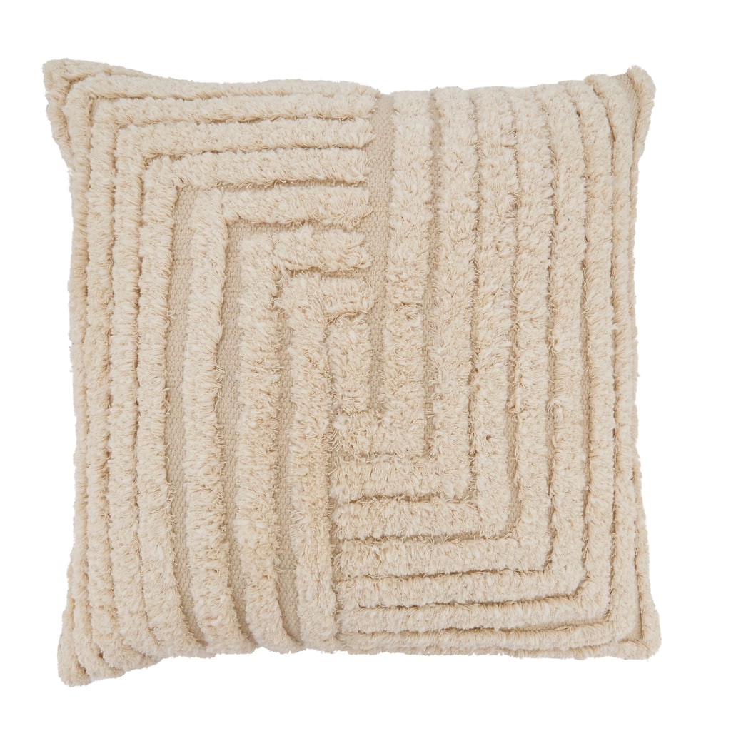 Tufted Geometry Bliss Throw Pillow