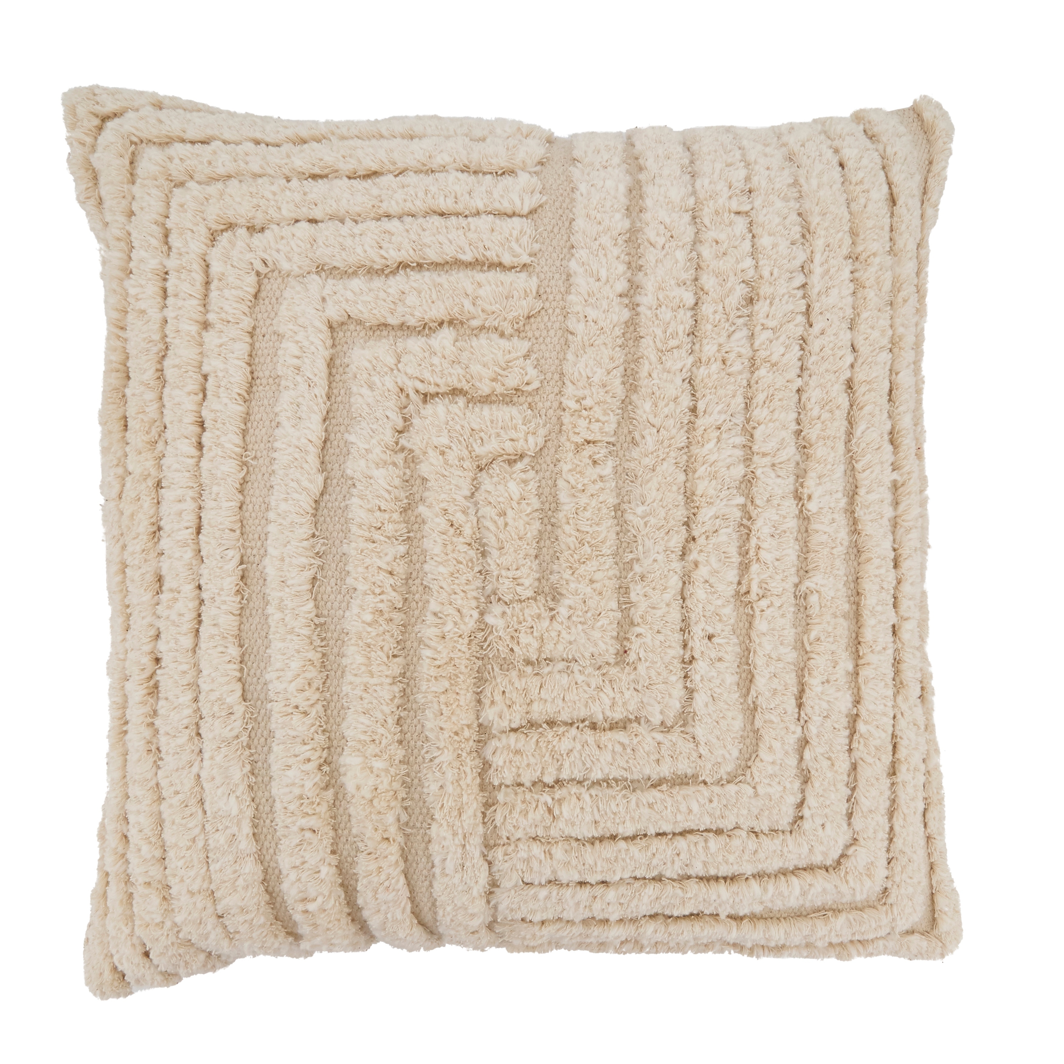 Tufted Geometry Bliss Throw Pillow