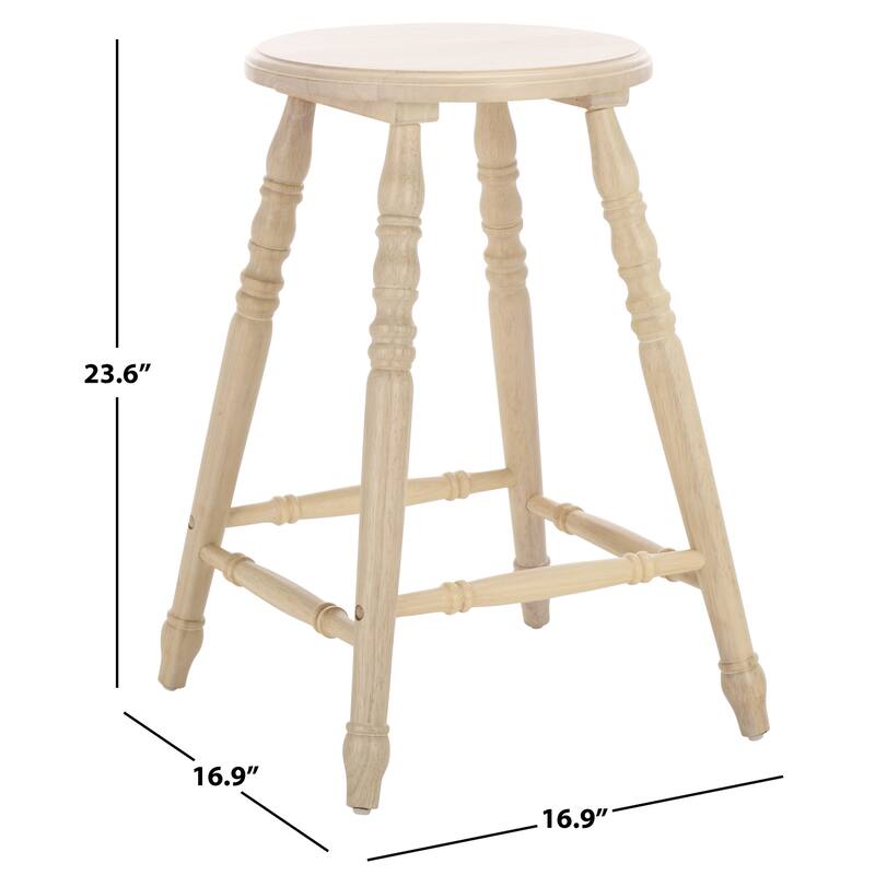 SAFAVIEH Home Sidiko 24-inch Counter Stool (Set of 2) - 16"W x 17"D x 24"H