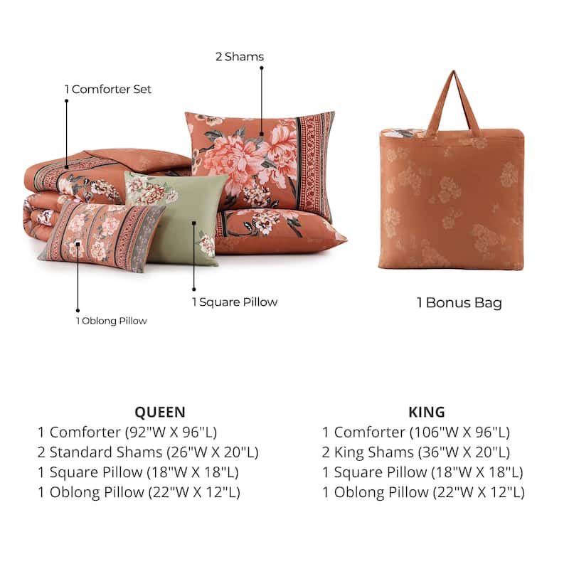 Bebejan Rossana 5 Piece Reversible Comforter Set