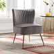 preview thumbnail 57 of 82, Haven Contemporary Velvet Upholstered Accent Chair Gray