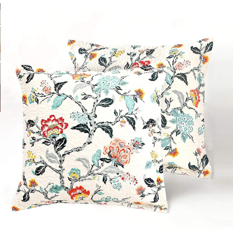 Copper Grove Ayacucho Botanical Print Euro Pillow Sham Pair