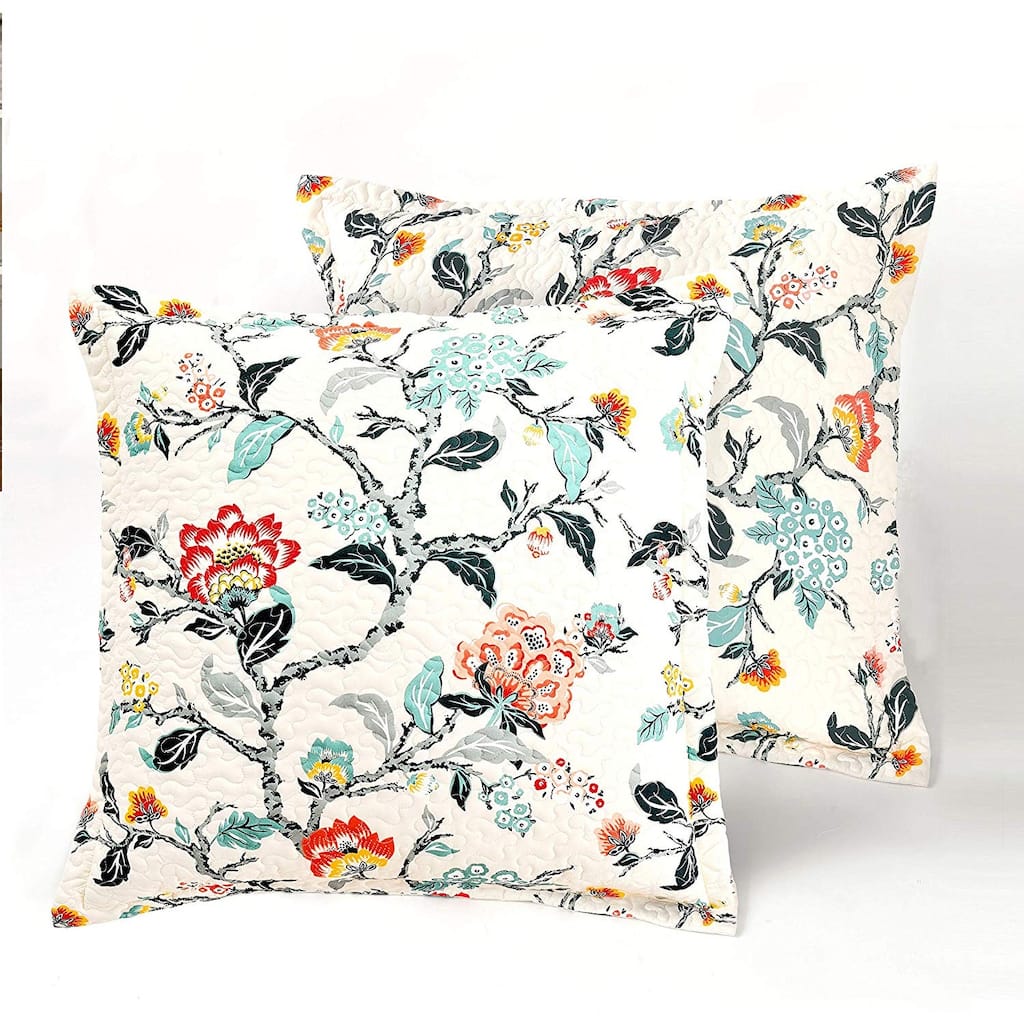 Copper Grove Ayacucho Botanical Print Euro Pillow Sham Pair