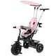 preview thumbnail 2 of 16, Costway Toddler Tricycle, 7 in 1 Push Trike with Adjustable Canopy Pink