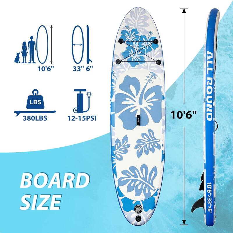 Inflatable Stand Up Paddle Board with Sup Accessories, 10'6'' Inflatable Paddle Boards