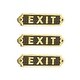 Exit Sign Solid Brass Plaque Polished Tarnish Resistant Brass Plate ...