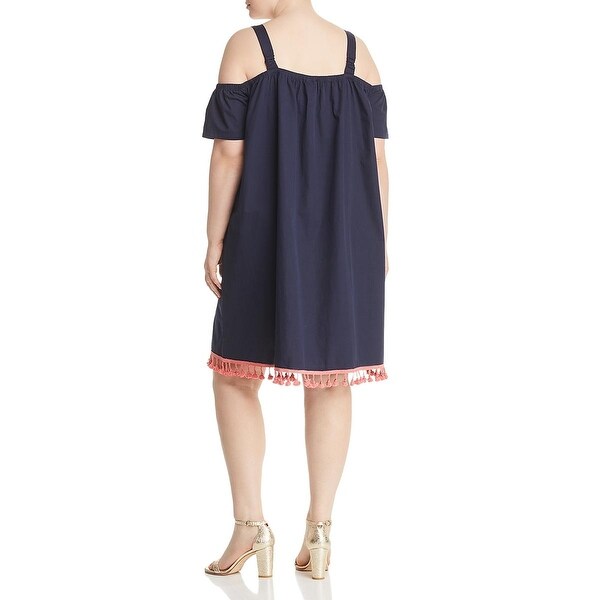 rose sequin tassel cold shoulder detail midi dress