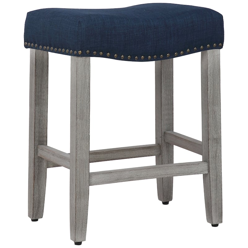 Jameson Upholstered Polyester Gray 24 Inch Counter Stool
