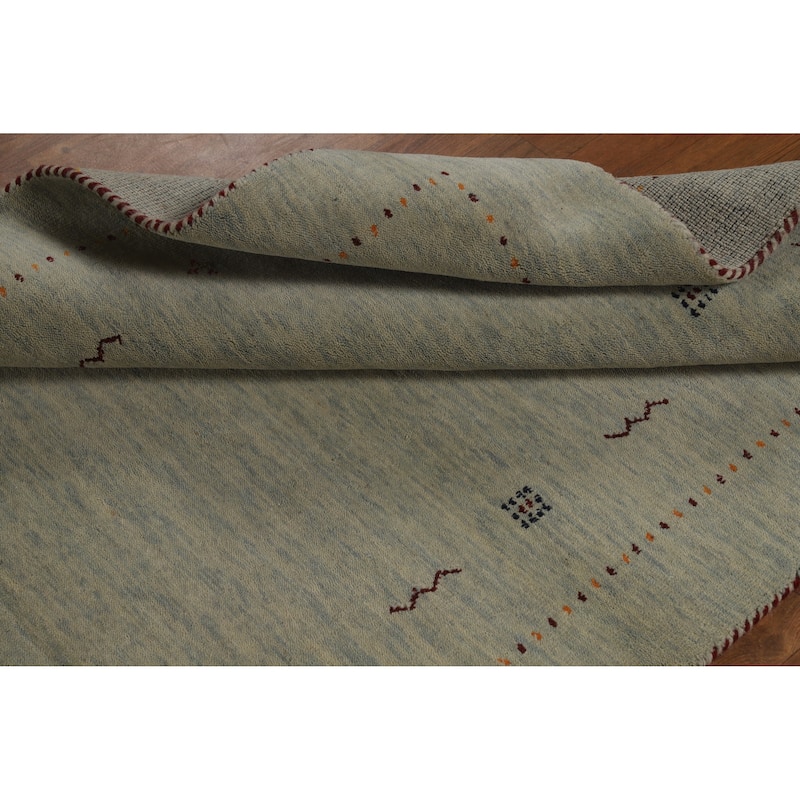 Hand Knotted Oriental 100% Wool Carpet Tribal Animal Pictorial Multi-Colored Gabbeh Area Rug - 5' 10'' X 3' 11''