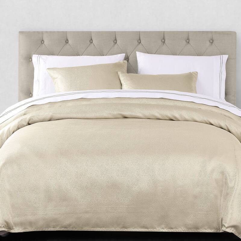 HiEnd Accents Marilyn Modern Bubble Metallic Jacquard Comforter Set, 3PC - Gold - King
